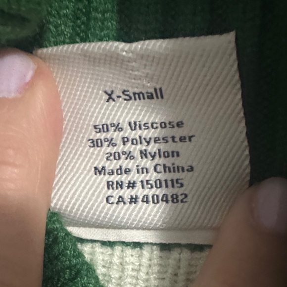 Varley Marcie Fair Isle Knit Verdant Green Women's Turtleneck Sweater Small - Picture 9 of 10